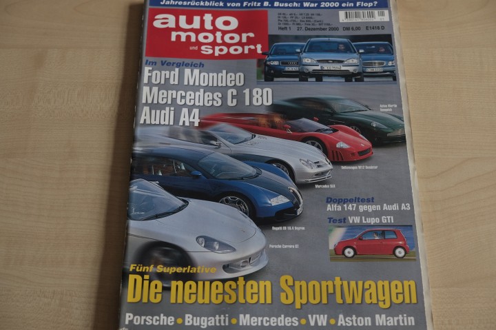 Deckblatt Auto Motor und Sport (01/2000)